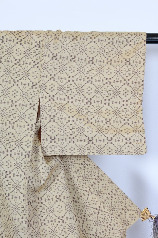 Komon kimono Shades of brown pre-owned /R630