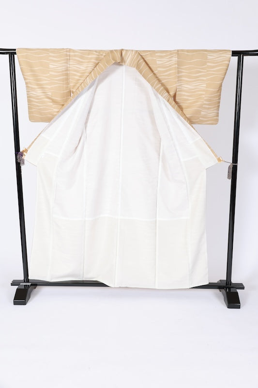 Japanese kimono used  <Komon> Lsize  polyester /B1201