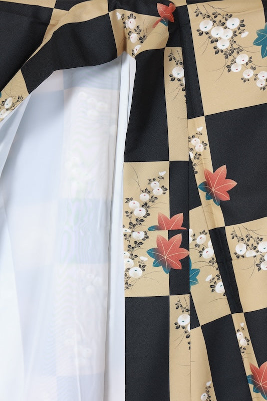 Japanese kimono Unused New <Komon> M-size  polyester /B1207