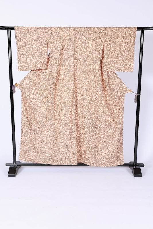 Japanese kimono used <Komon> Lsize  polyester /B1206