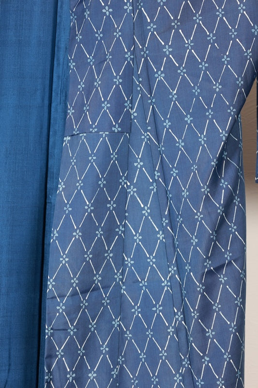 Japanese kimono used <Komon> Lsize  silk 100% /T177