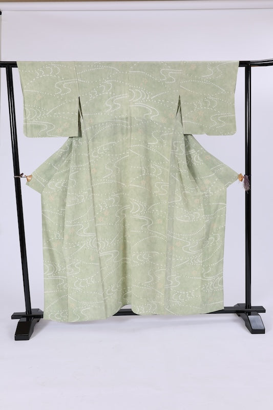 Japanese kimono(Komon)M Size 100%silkA069