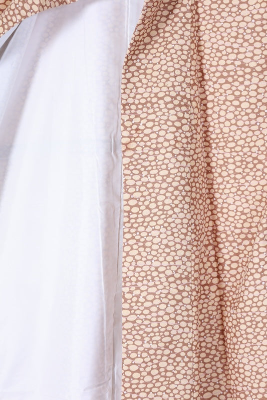 Japanese kimono used <Komon> Lsize  polyester /B1206