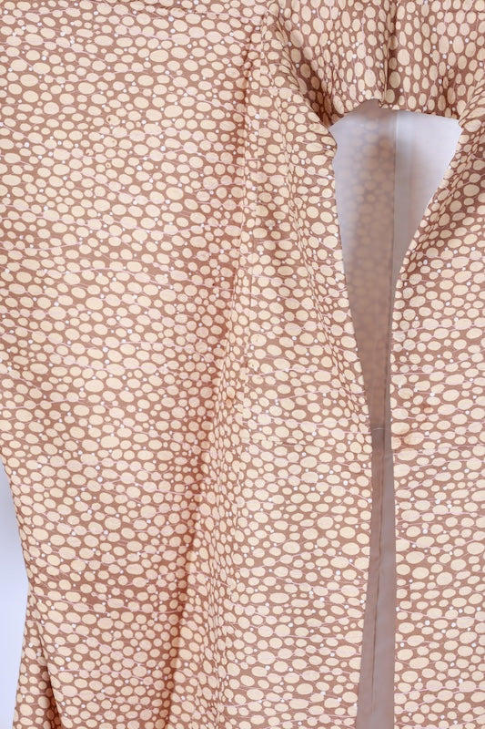 Japanese kimono used <Komon> Lsize  polyester /B1206
