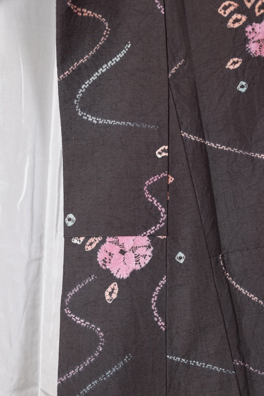 Japanese kimono used(tsumugi)SizeM silk100%/A529