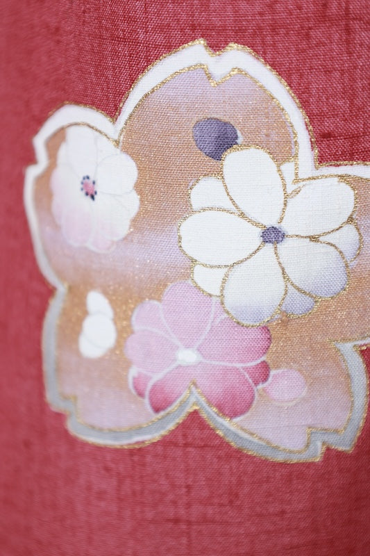 Japanese kimono used(houmongi)SizeM 100%silk/A512