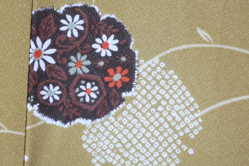 Japanese kimono Unused New <Komon> L-size  polyester /B1203