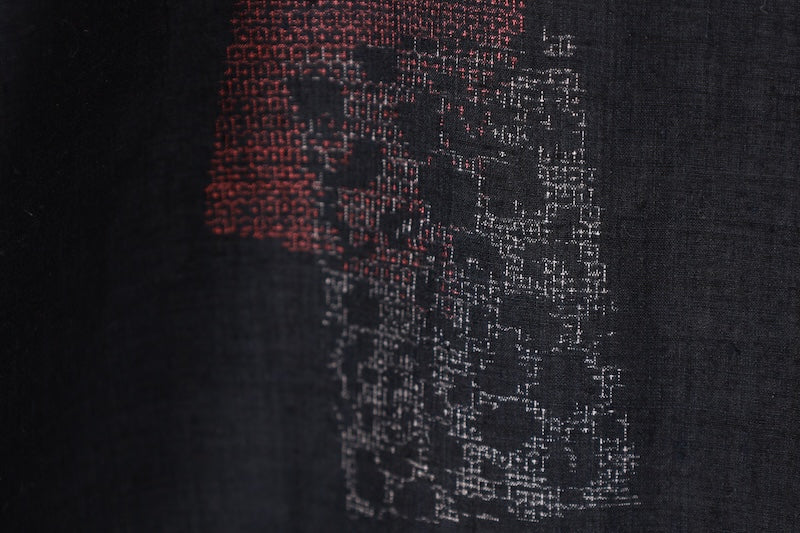 Japanese kimono used <Tsumugi> S-size  silk 100% /B1218