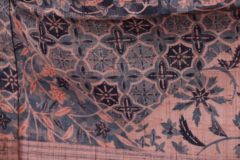 Japanese kimono used(tsumugi)sizeL silk100%/A531