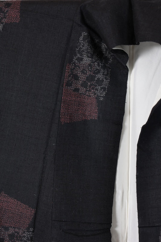 Japanese kimono used <Tsmugi> S-size  silk 100% /B1218