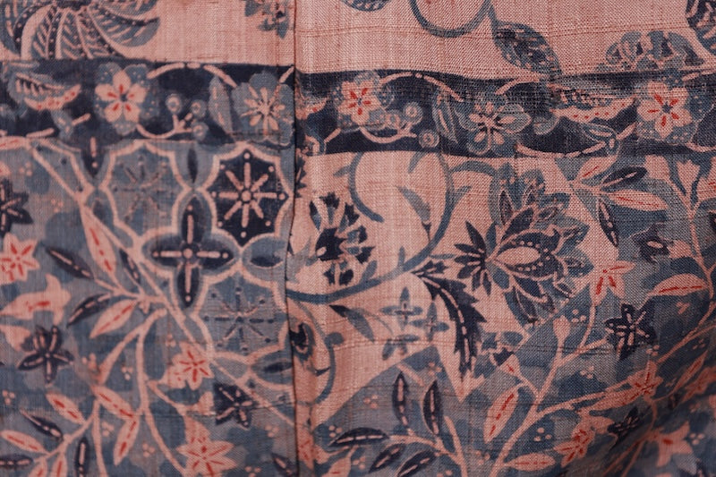 Japanese kimono used(tsumugi)sizeL silk100%/A531