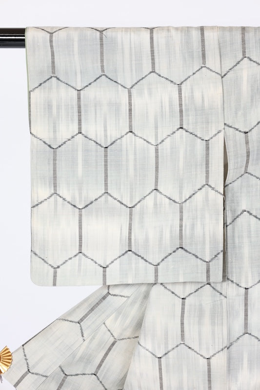 Japanese kimono used <Tsumugi> Msize  silk 100% /B1231