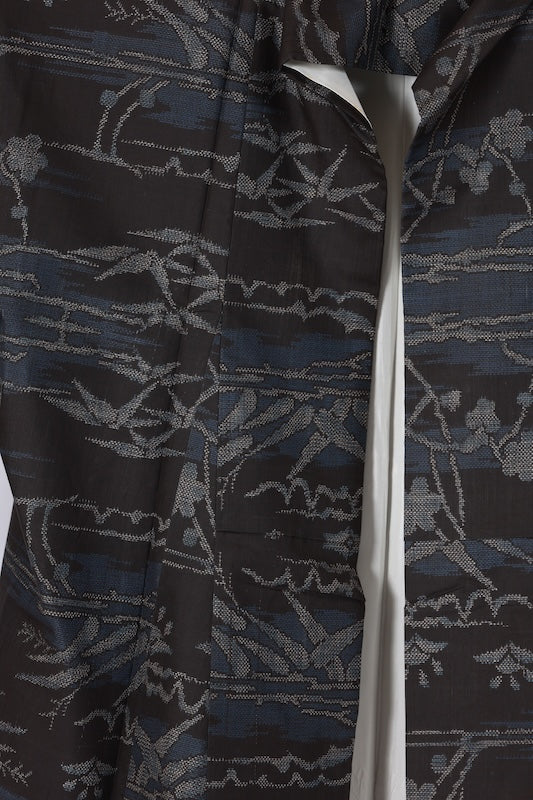 Japanese kimono used <Tsumugi> Msize  silk 100% /B1220