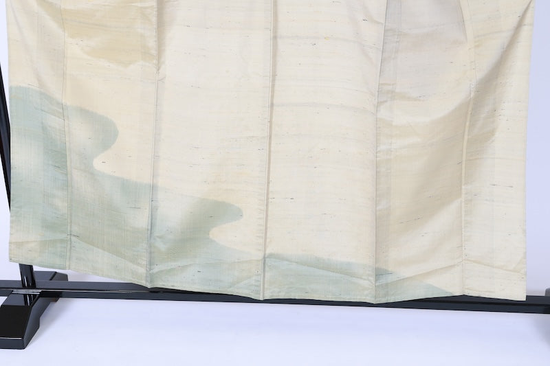 Japanese kimono used <Tsumugi> Msize  silk 100% /B1222