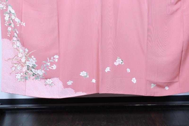 Japanese kimono used <houmongi> Msize  silk 100% /T184