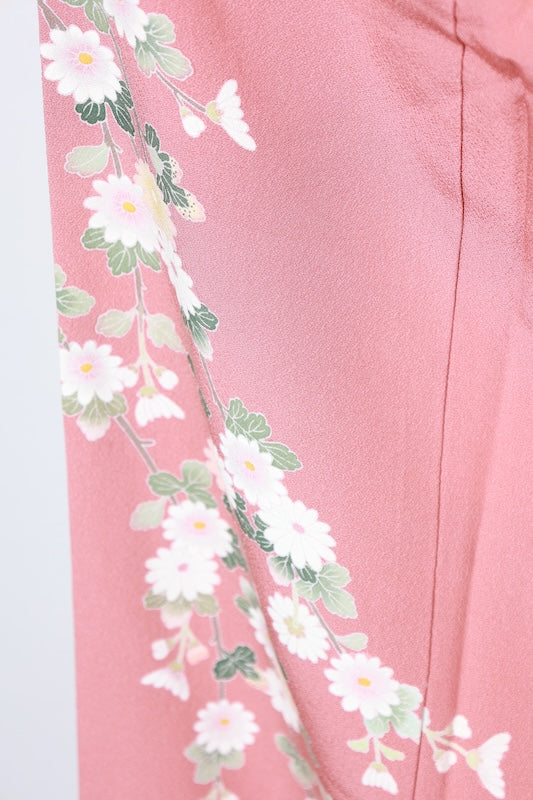 Japanese kimono used <houmongi> Msize  silk 100% /T184