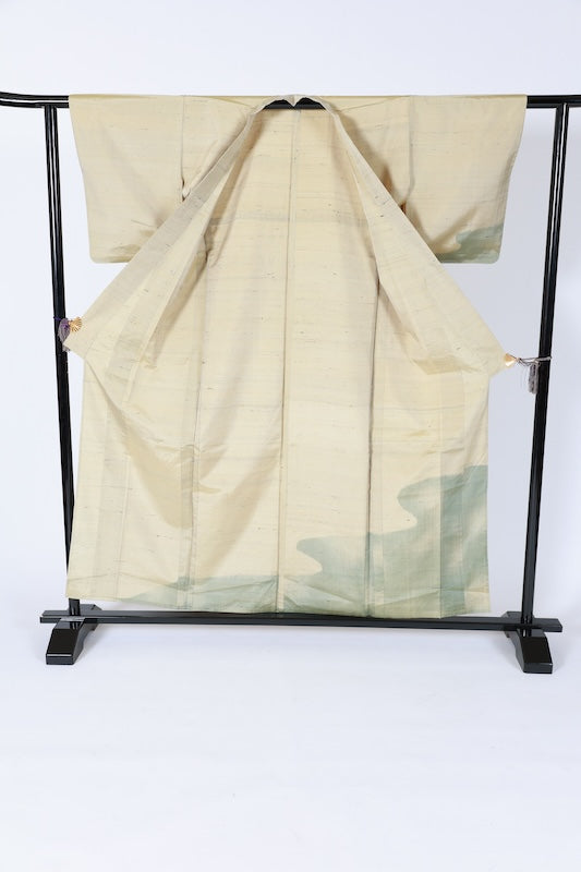 Japanese kimono used <Tsumugi> Msize  silk 100% /B1222