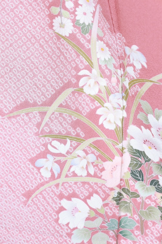 Japanese kimono used <houmongi> Msize  silk 100% /T184
