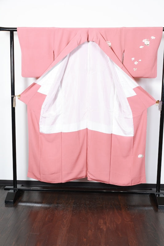 Japanese kimono used <houmongi> Msize  silk 100% /T184