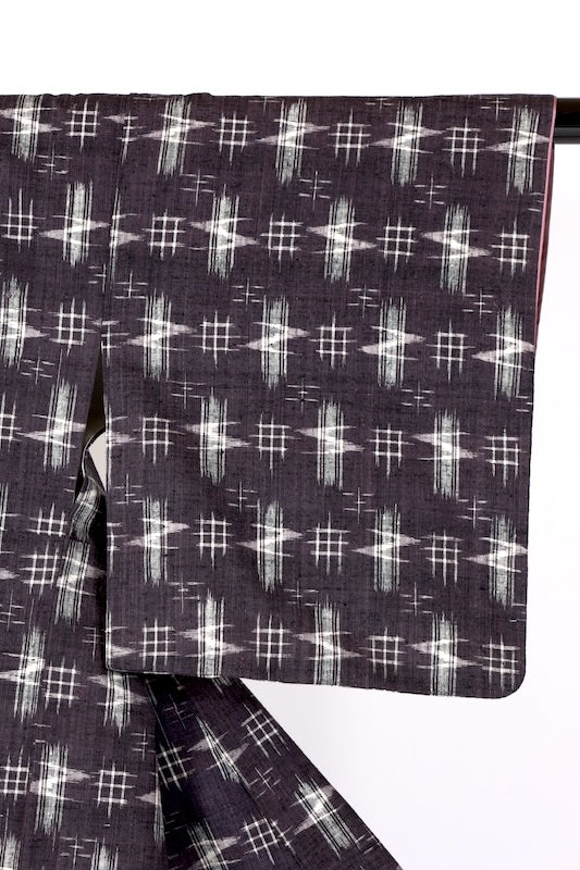 Japanese kimono used <Tsumugi> Msize  silk 100% /B1223