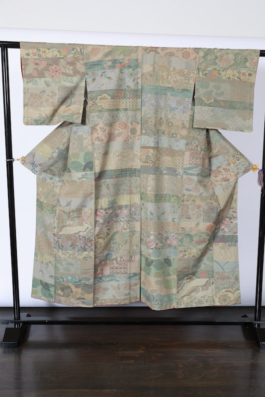 Japanese kimono used(tsumugi)SizeM silk100%/A460