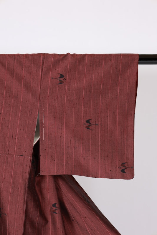 Japanese kimono used <Tsumugi> Msize  silk 100% /B1234