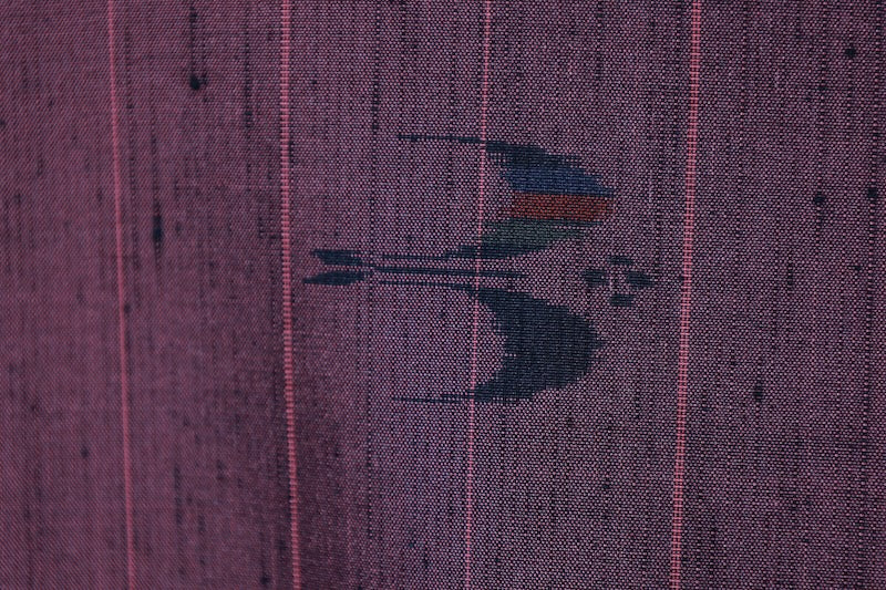 Japanese kimono used <Tsumugi> M-size  silk 100% /B1234