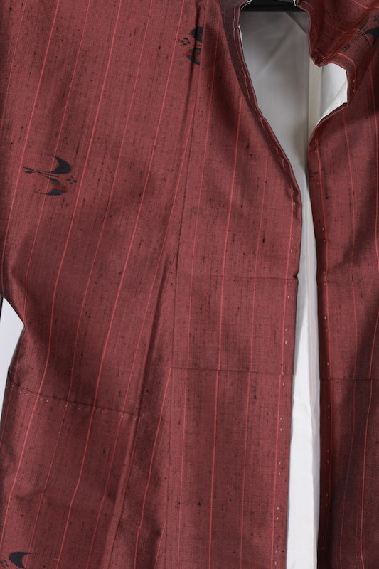 Japanese kimono used <Tsumugi> Msize  silk 100% /B1234