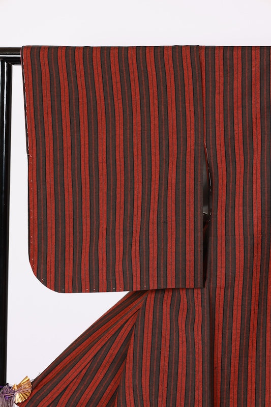 Japanese kimono New<Tsumugi> M-size  silk 100% /B  1233