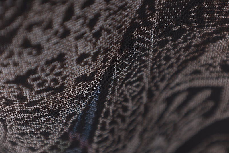 Japanese kimono used <Tsumugi> M-size  silk 100% /B1128