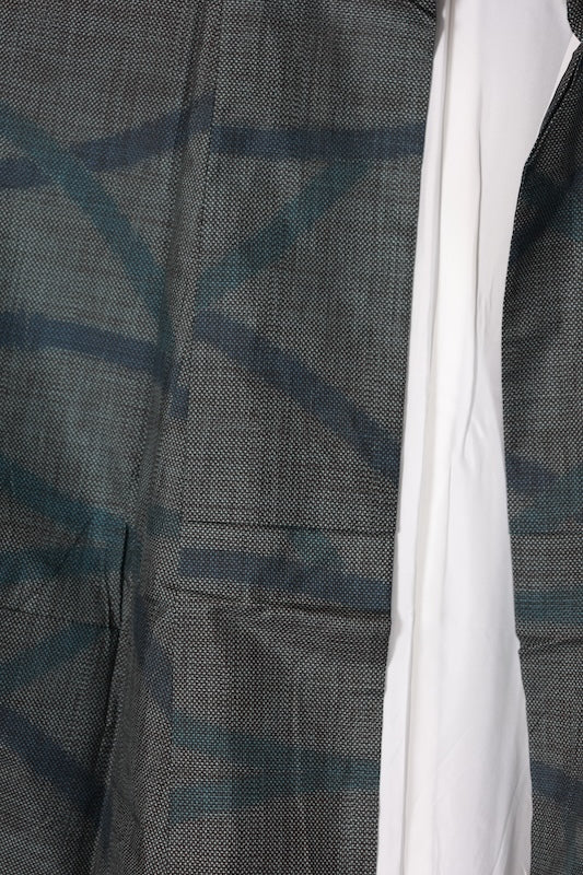 Japanese kimono used <Tsumugi> M-size  silk 100% /B1127