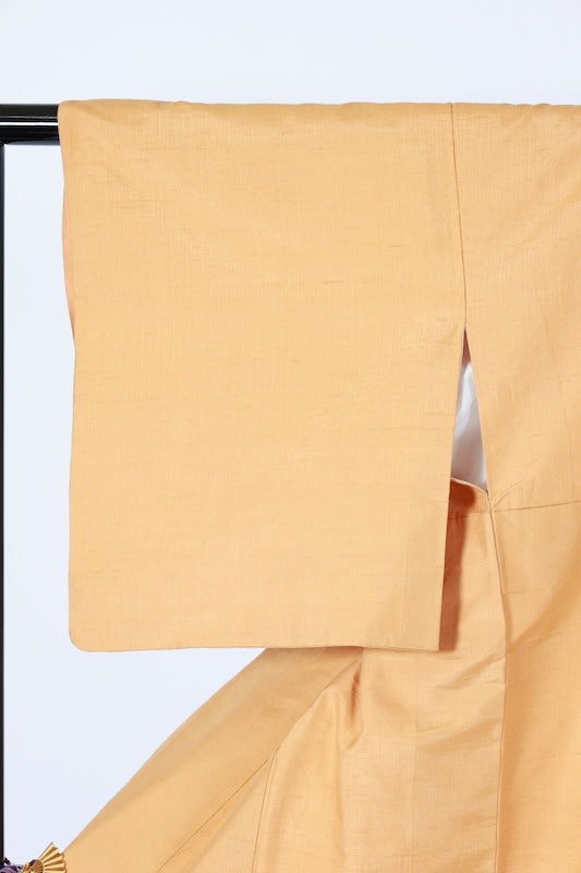 Japanese kimono used <Tsumugi> M-size  silk 100% /B  1126