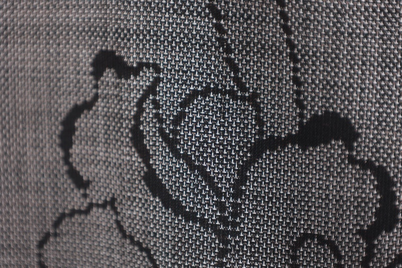 Japanese kimono used <Tsumugi> L-size  silk 100% /B1225