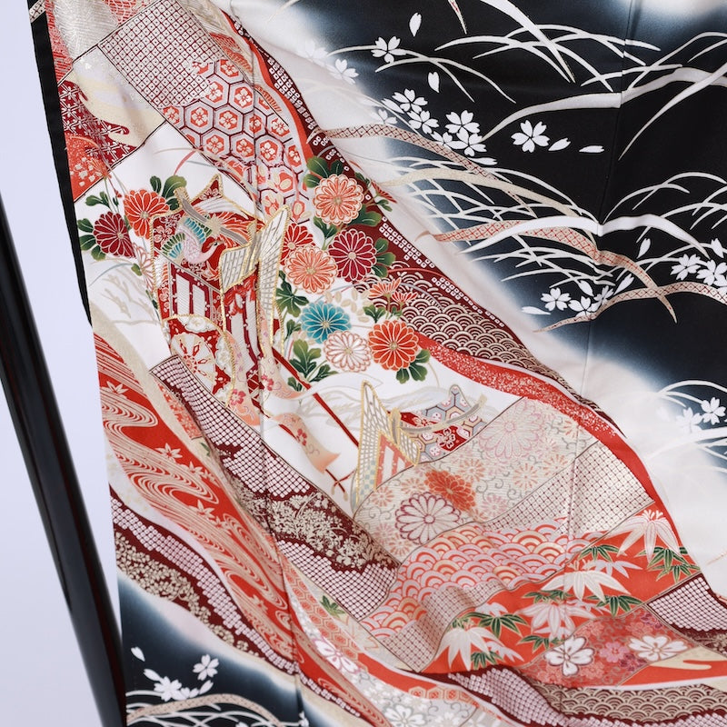 used Long-sleeved kimono (Furisode)/A064