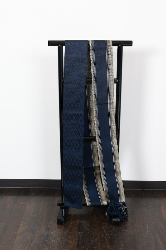 Men's Kaku-obi sash belt indigo Brand New
