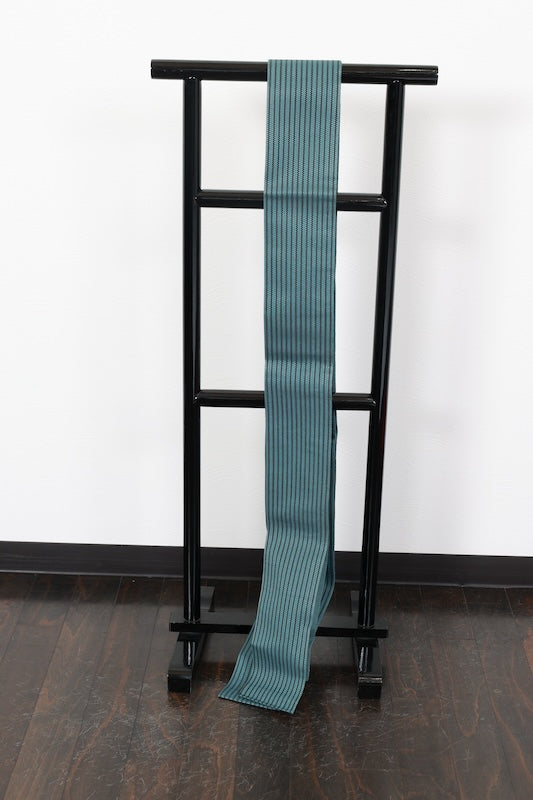 Men's Kaku-obi sash belt blue gray pre-owned