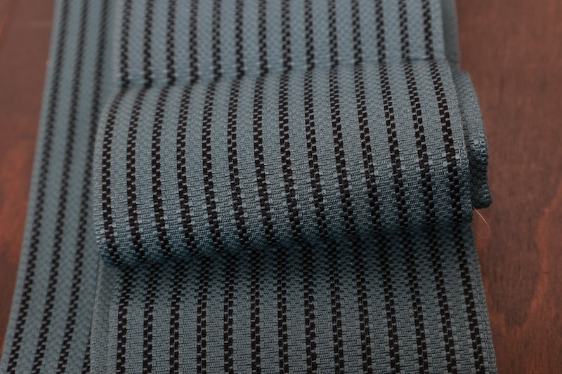 Men's Kaku-obi sash belt blue gray pre-owned