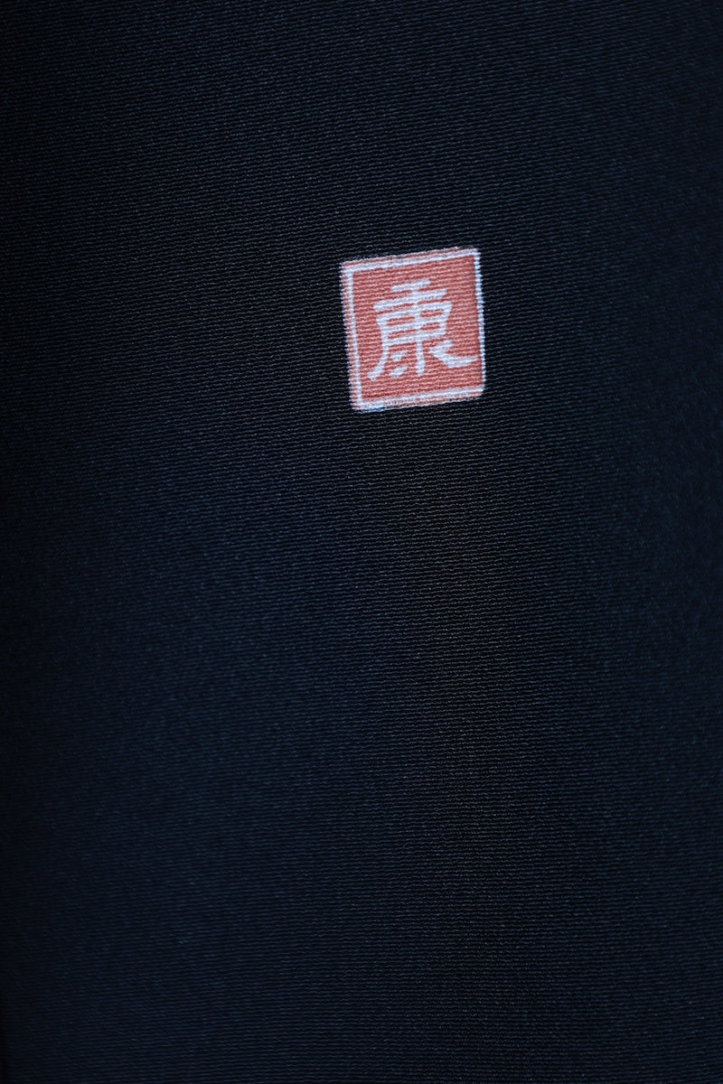 Kurotomesode kimono gold brown blue pre-owned /AZ170