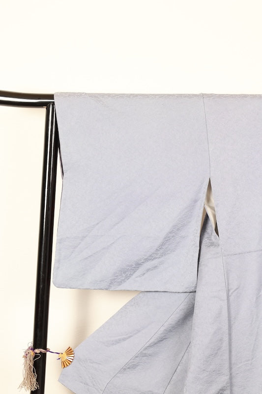 Houmongi kimono blue gray pre-owned /R646