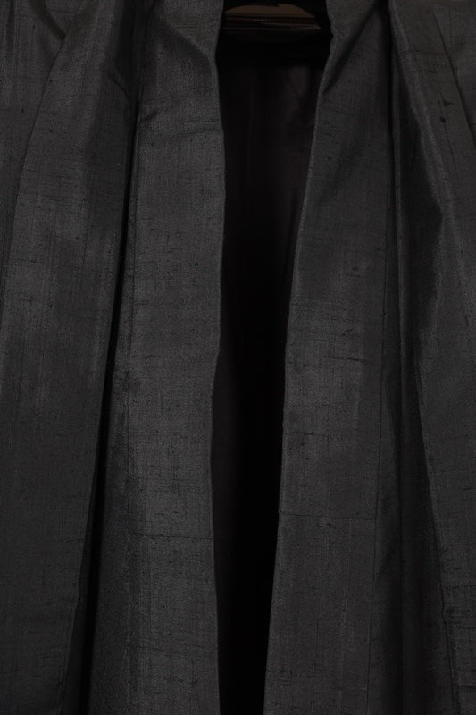 Men's kimono Haori 2-piece set black pre-owned /AZ18