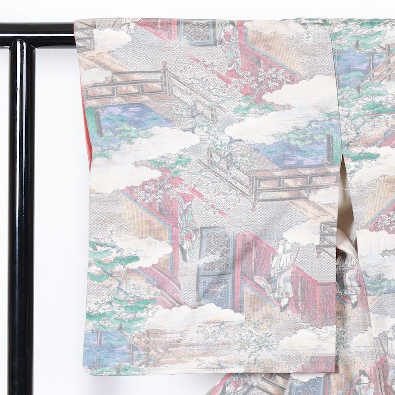 Japanese kimono used <Tsumugi> Msize  silk 100% /T229
