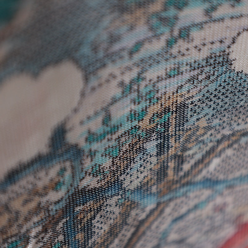 Japanese kimono used <Tsumugi> Msize  silk 100% /T229