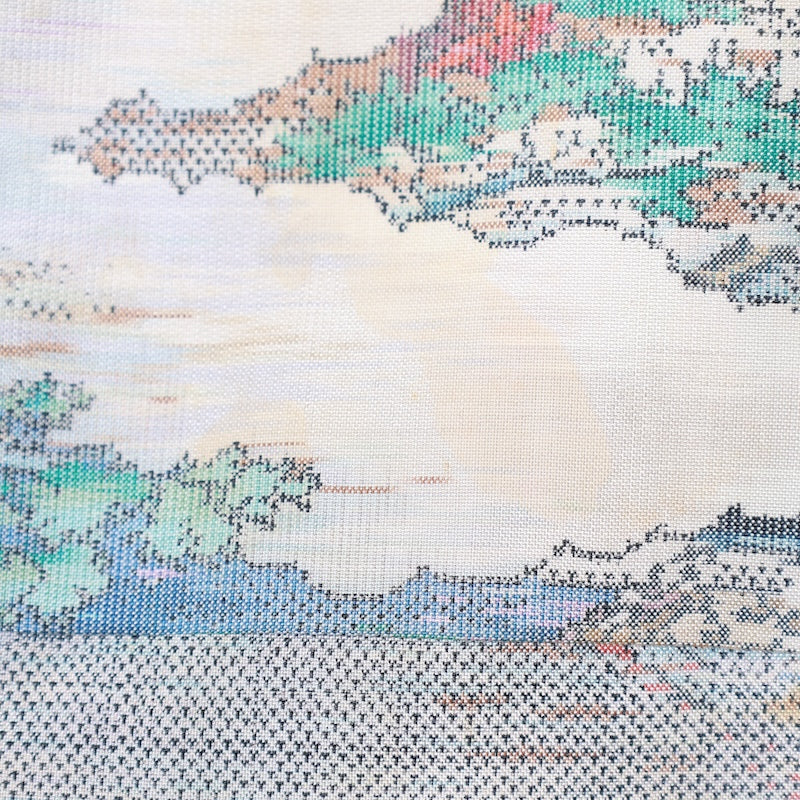 Japanese kimono used <Tsumugi> Msize  silk 100% /T229
