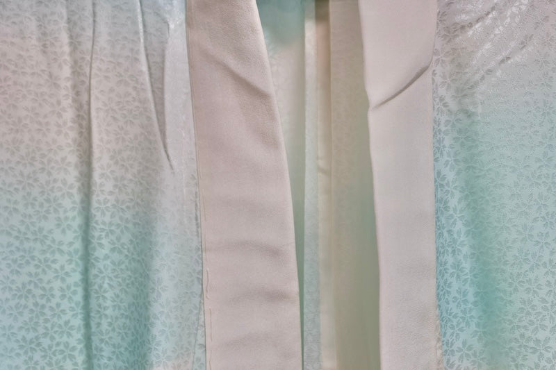 Nagajuban (long under-kimono) white light blue New /AZ37