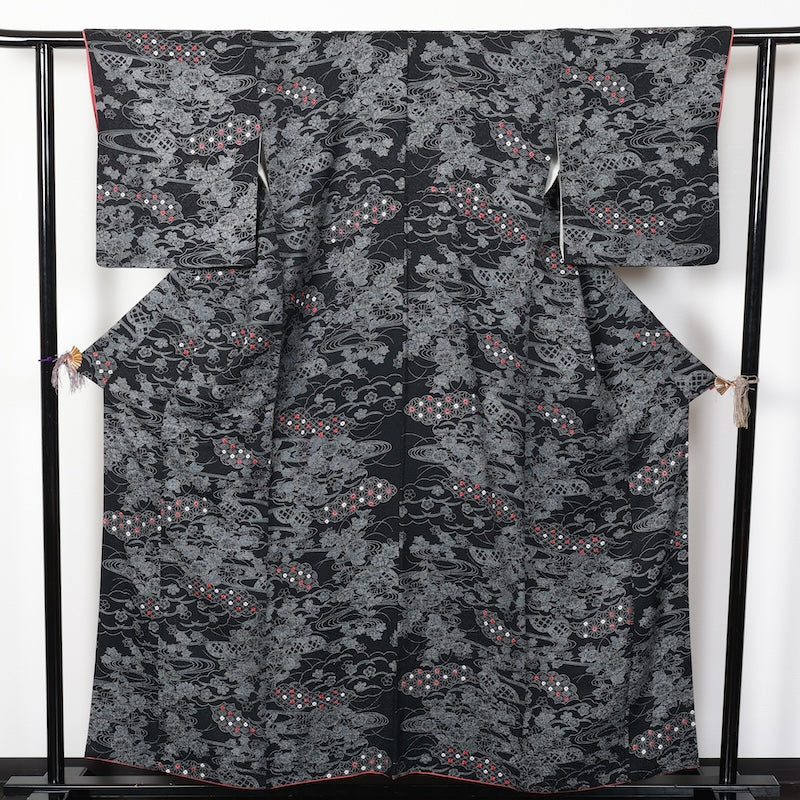 Japanese kimono used <Komon> Msize  silk 100% /T226