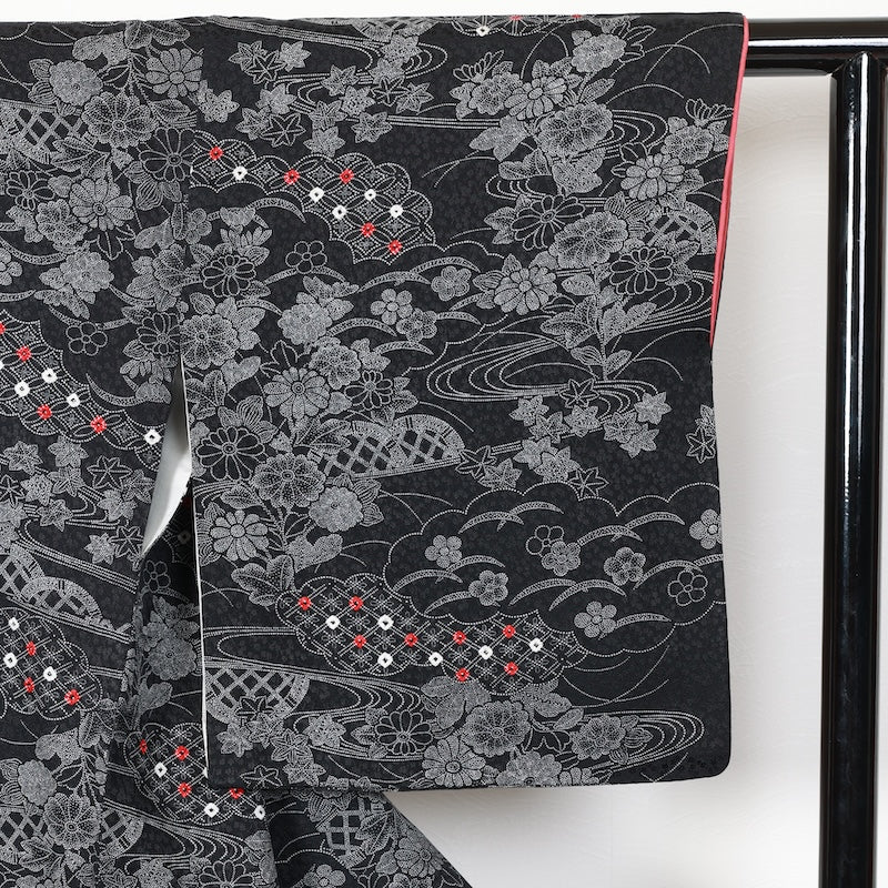 Japanese kimono used <Komon> Msize  silk 100% /T226