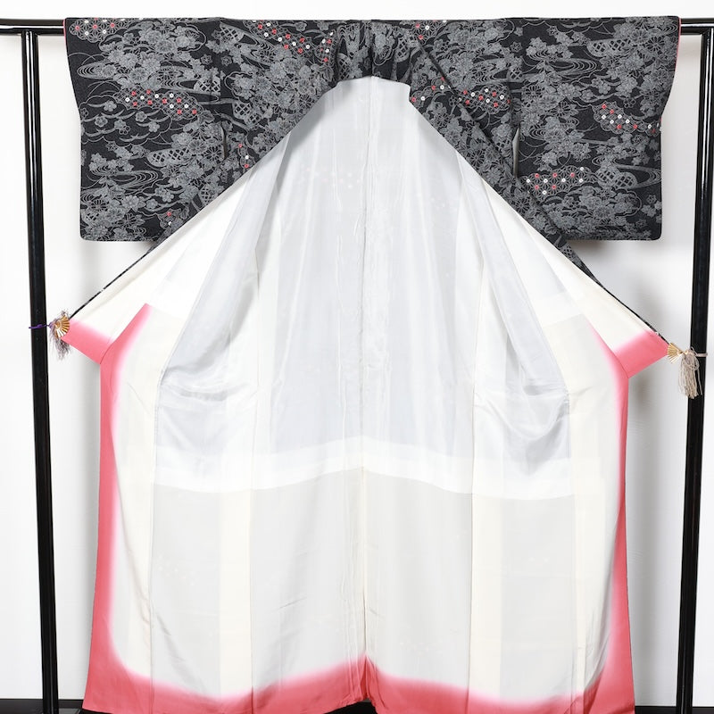 Japanese kimono used <Komon> Msize  silk 100% /T226