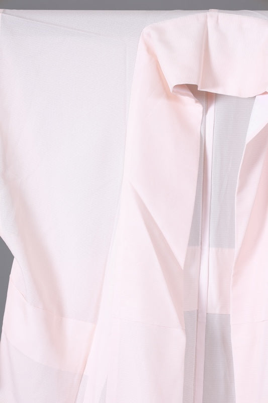 Summer formal kimono used (Ro silk), shades of pink, gold, white, dewdrop pattern, size L120