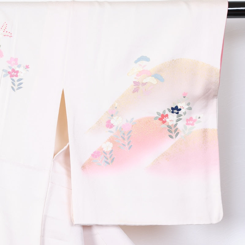 Japanese kimono used <houmongi> Msize  silk 100% /T225