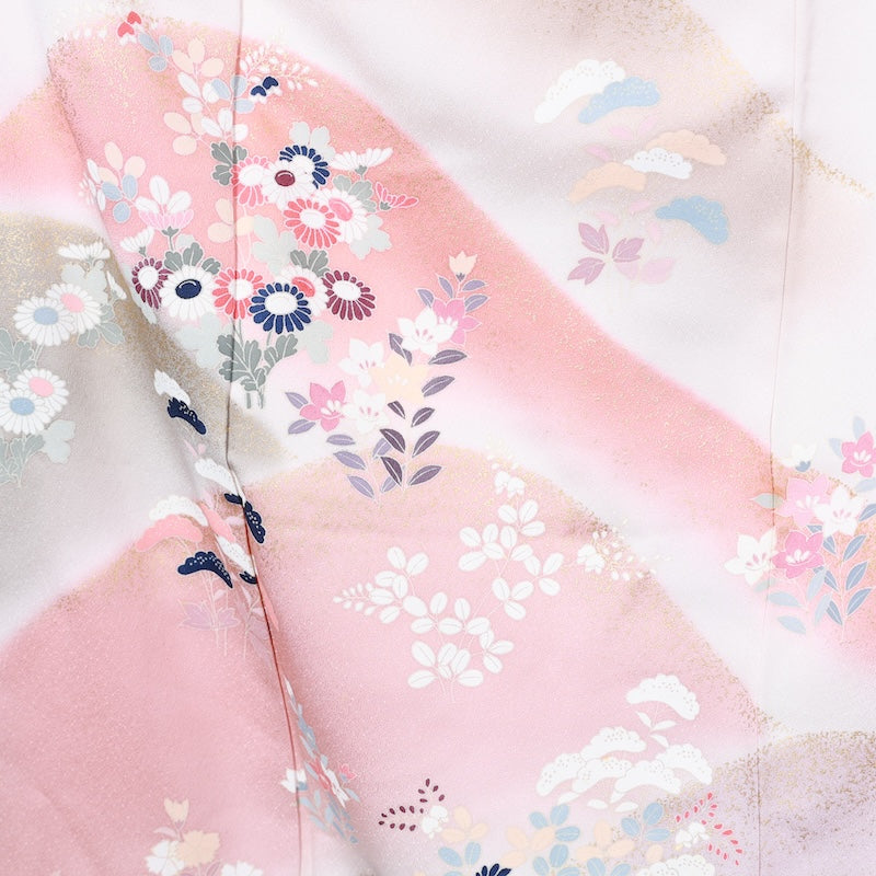 Japanese kimono used <houmongi> Msize  silk 100% /T225